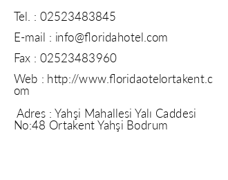 Florida Otel iletiim bilgileri